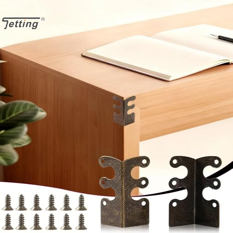 6/12pcs Metal Corner Protector Skirting Board Corner Protectors Floor Baseboard Corner Protective Pads Home Living Room Office