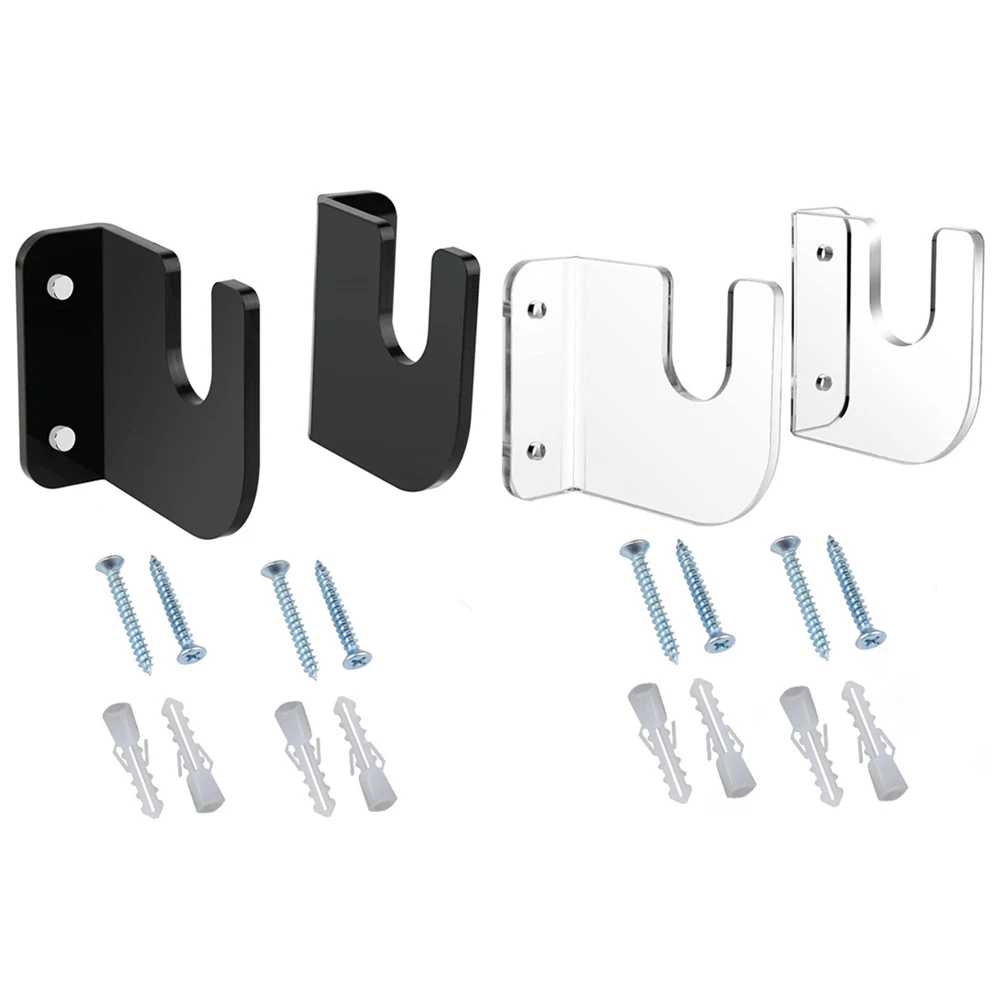 1 Pair Skateboard Wall Mount Hanger Non-slip Skateboard Display Rack Acrylic Indoor Floating Skateboard Storage Holder Rack