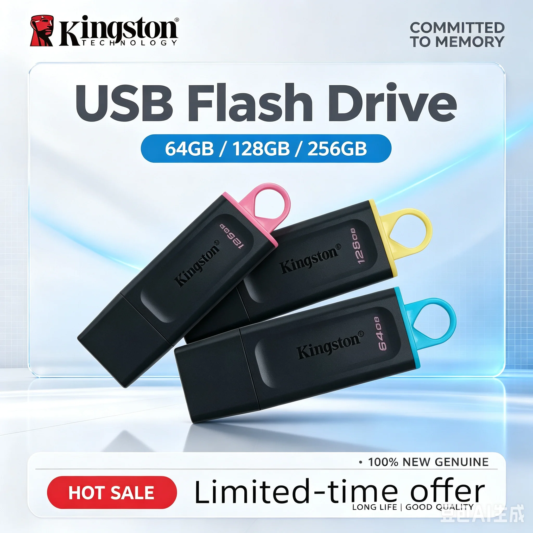 Kingston 64GB 128GB 256GB USB Flash Drives Pendrive DTX Pocket USB 3.2 Gen1 Mini Key Usb Flash Drive Memory Stick fot Numeral PC
