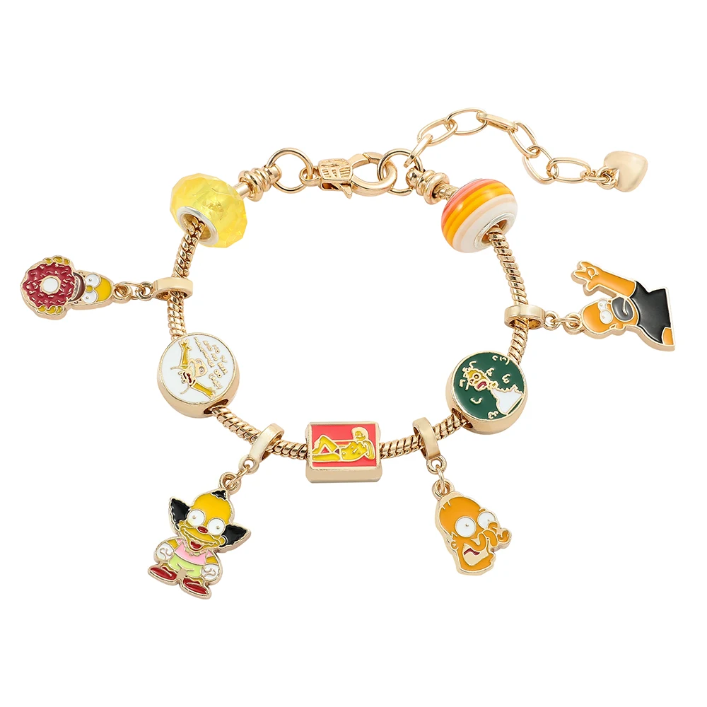 Simpsons Bracelet Charms for Jewelry Making Christmas Brand Bangles For Women DIY Gift