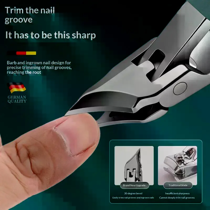 فتح مكافحة سبلاش مائل مسمار المقص تفتح بارونيشيا كليبرز المحمولة أظافر المتقلب أدوات مانيكير #1