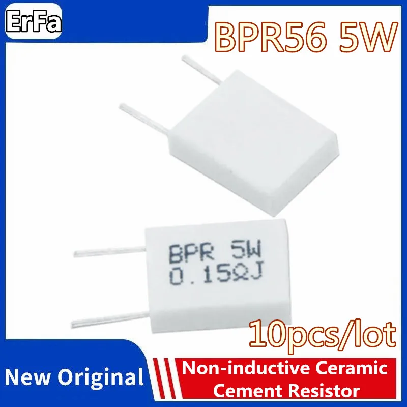 10 stücke BPR56 5W 0,01 R 0,02 R 0,03 R 0,047 R 0,05 R 0,15 R 0,2 R Nicht-induktive Keramik Zement Widerstand 0,22 R 0,25 0,3 0,33 0,5 R 1R ohm