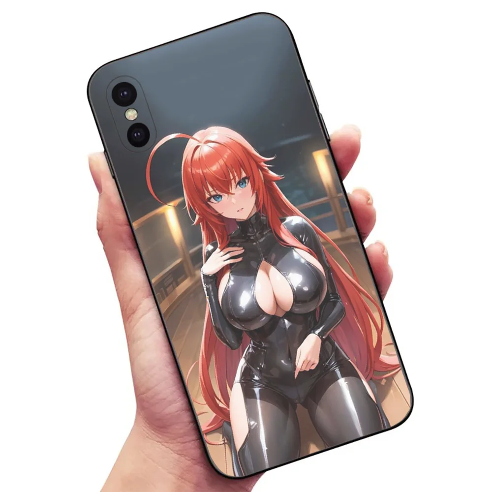 R-Rias Gremory High Phone Case For Samsung S24,23,22,30,21,10,9,Ultra,Plus,Lite,FE,5G Black Soft Case