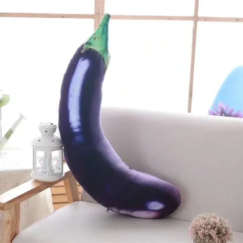 

25-80 Simulated Strip Eggplant Creative plant pillow cushion plush fruit vegetables food Anti-stress soft girl Children toy gift