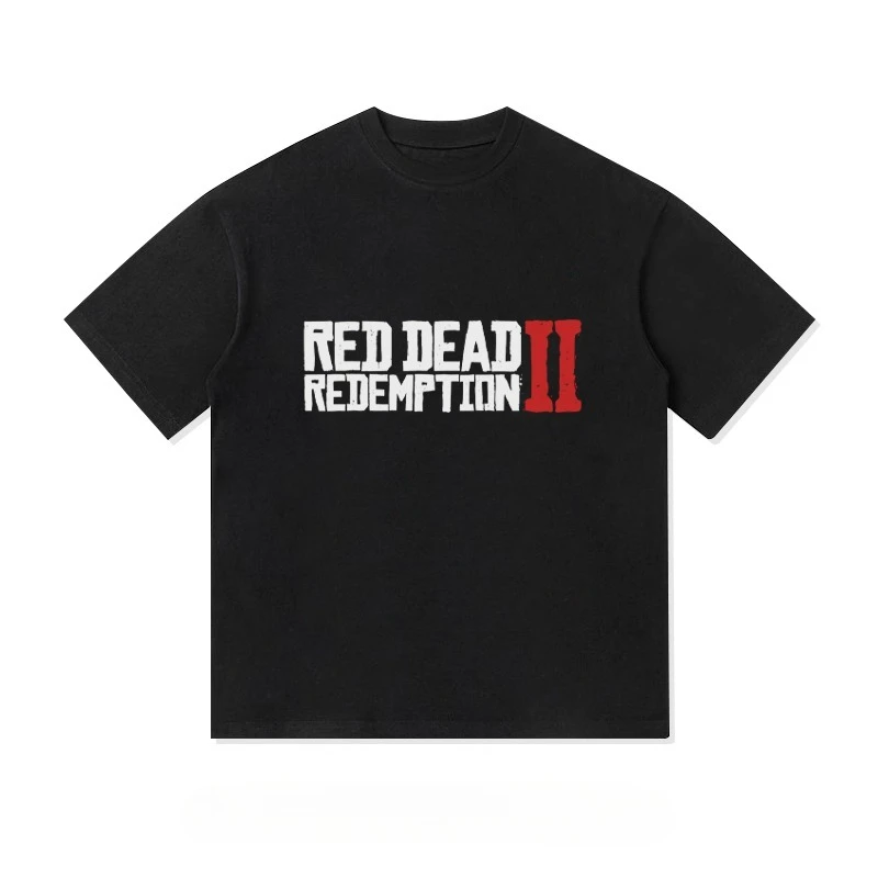 

In 2025, Red Dead Redemption 2 Morgan Game Peripheral Rockstar American Heavyweight Pure Cotton Retro Printed Ins Y2k Hot