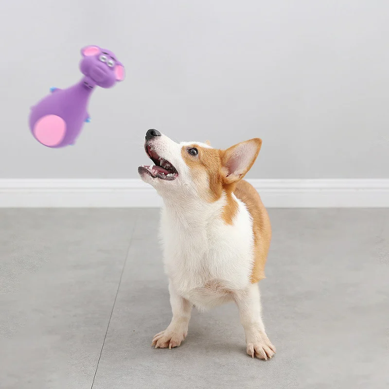 

Soft Rubber Chew Toys Four Styles Squeaky Interactive Throwing Toys Cute Fun Pet Toys