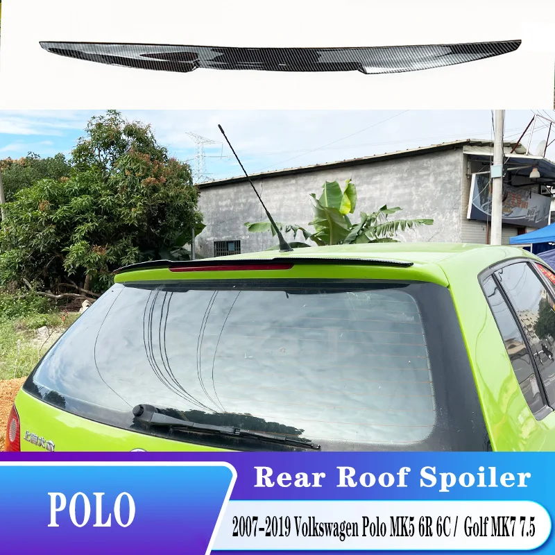 

M4 Style Roof Spoiler For Volkswagen Polo MK5 6R 6C 2007-2018 PU Plastic Rear Spoiler Aleron golf 7 7.5 2013 - 2020 Accessories