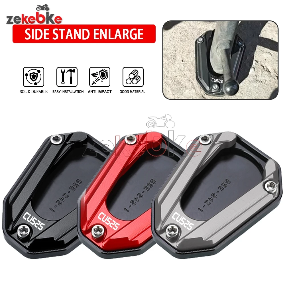 

For VOGE CU250 CU525 CU625 2023 2024 2025 2026 Motor Kickstand Foot Side Stand Extension Enlarger Support Plate Pad CU 250 625