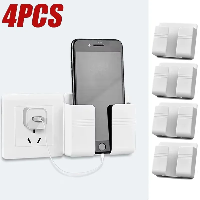 1-8 stücke Wand Handy Halter Universal Zelle Ladung Lagerung Box Fernbedienung Hängen Ständer TV Fernbedienung Halterung