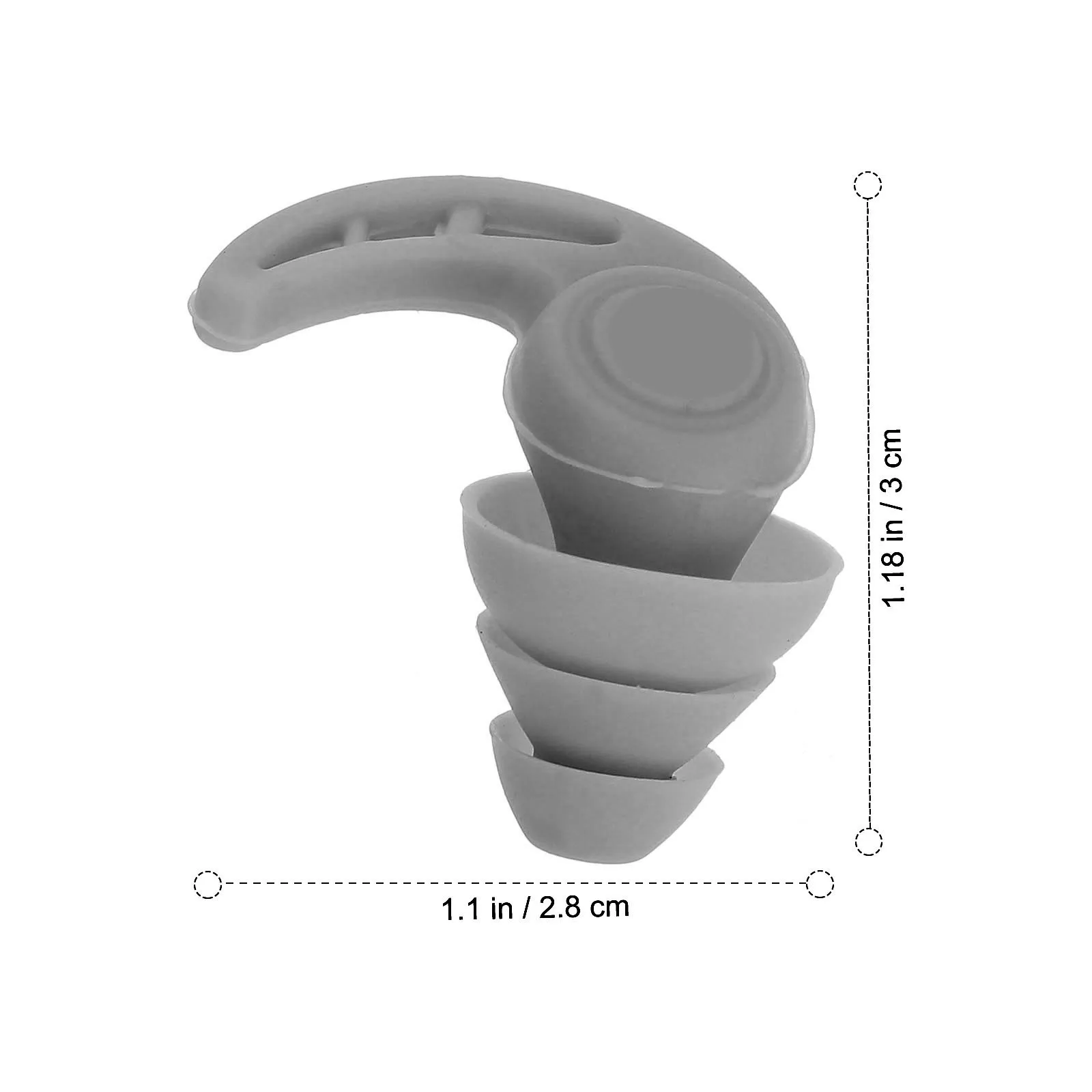 1Pair Silicone Sleeping Earplugs Noise Reduction Ear Protective Plugs Sound Insulation Dormitory Supplies Portable Reusable
