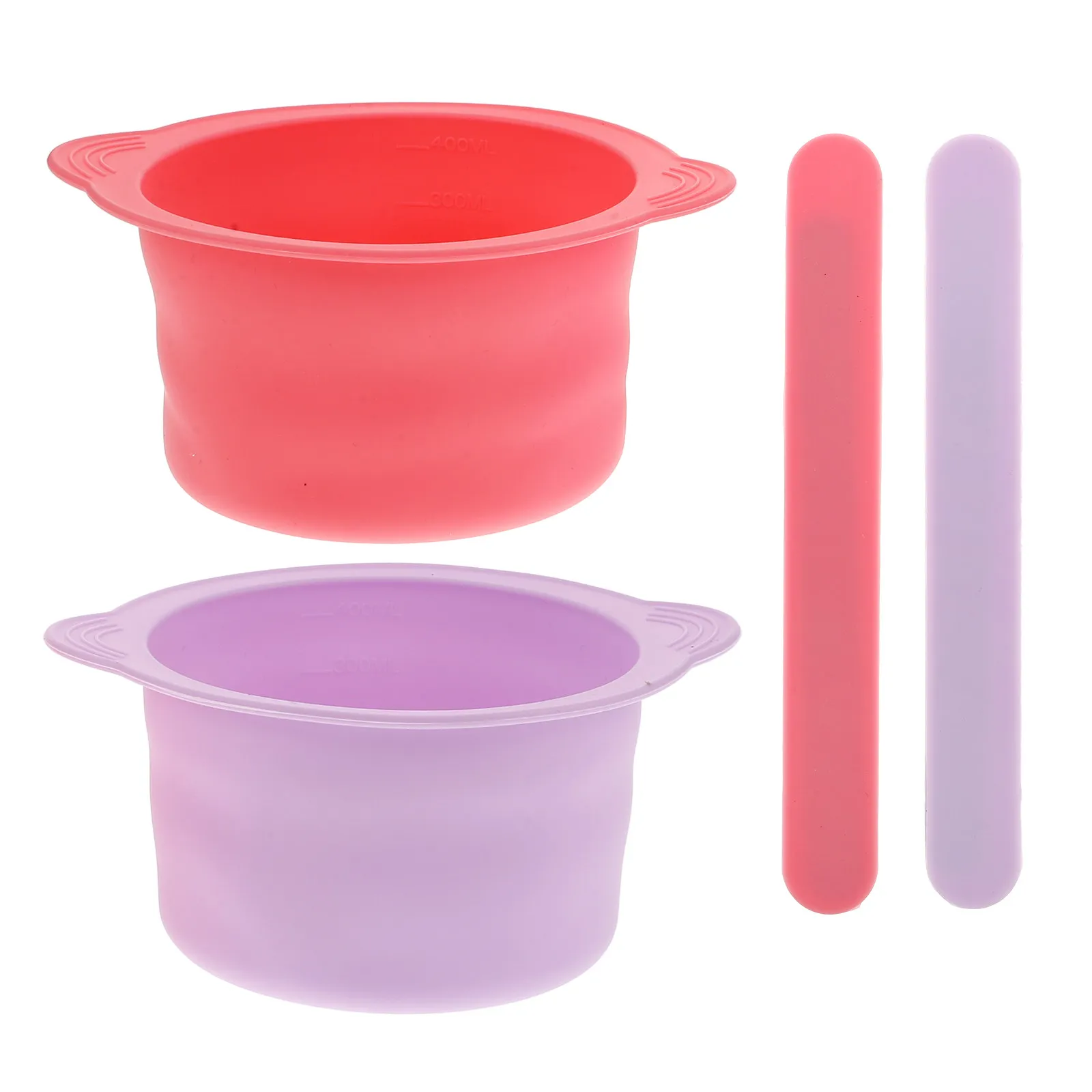 

Набор из 4 складных силиконовых чаш для воска, термостойкие, многоразовые, для депиляции, с подогревом