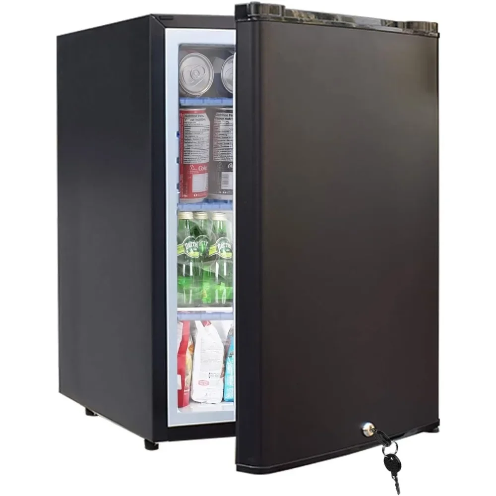 

12V RV Refrigerator 1.7 Cu.Ft Mini Camper Fridge with Lock and Key AC/DC 110V/12v Quiet Absorption Compact Refrigerator