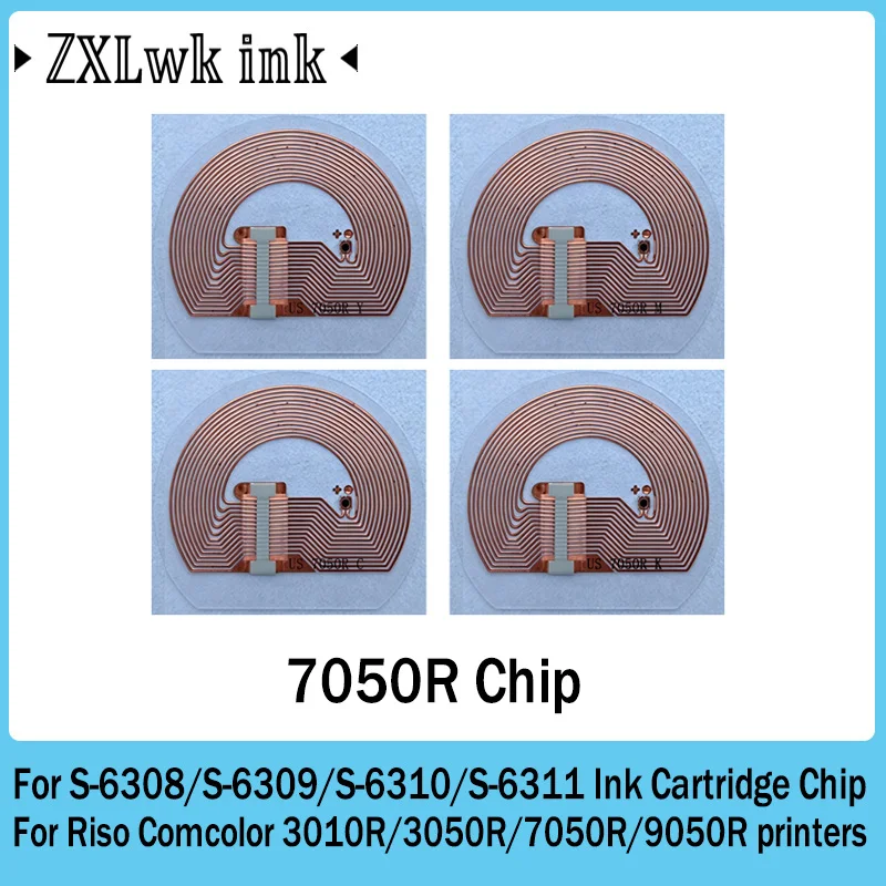 For Riso 7050R Chip For Riso S-6308 S-6309 S-6310 S-6312 Ink Cartridge Comcolor 3010R 3050R 7050R 9050R Printer Compatible Chip