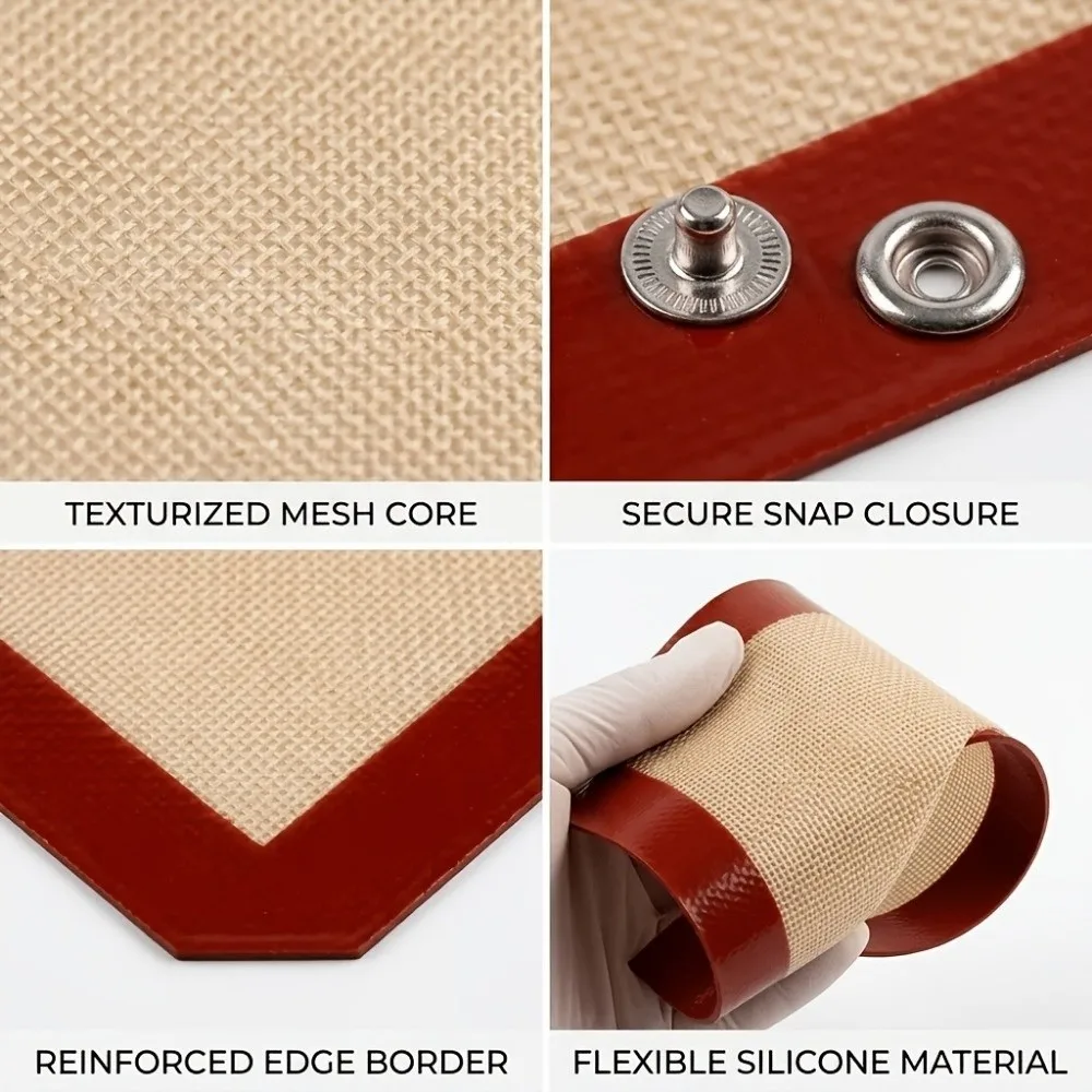 Heat Resistant Silicone Baking Mat Thickened Snap Lock Non-Stick Baking Tray Leak-proof Reusable Breadboard Liner Home Baking