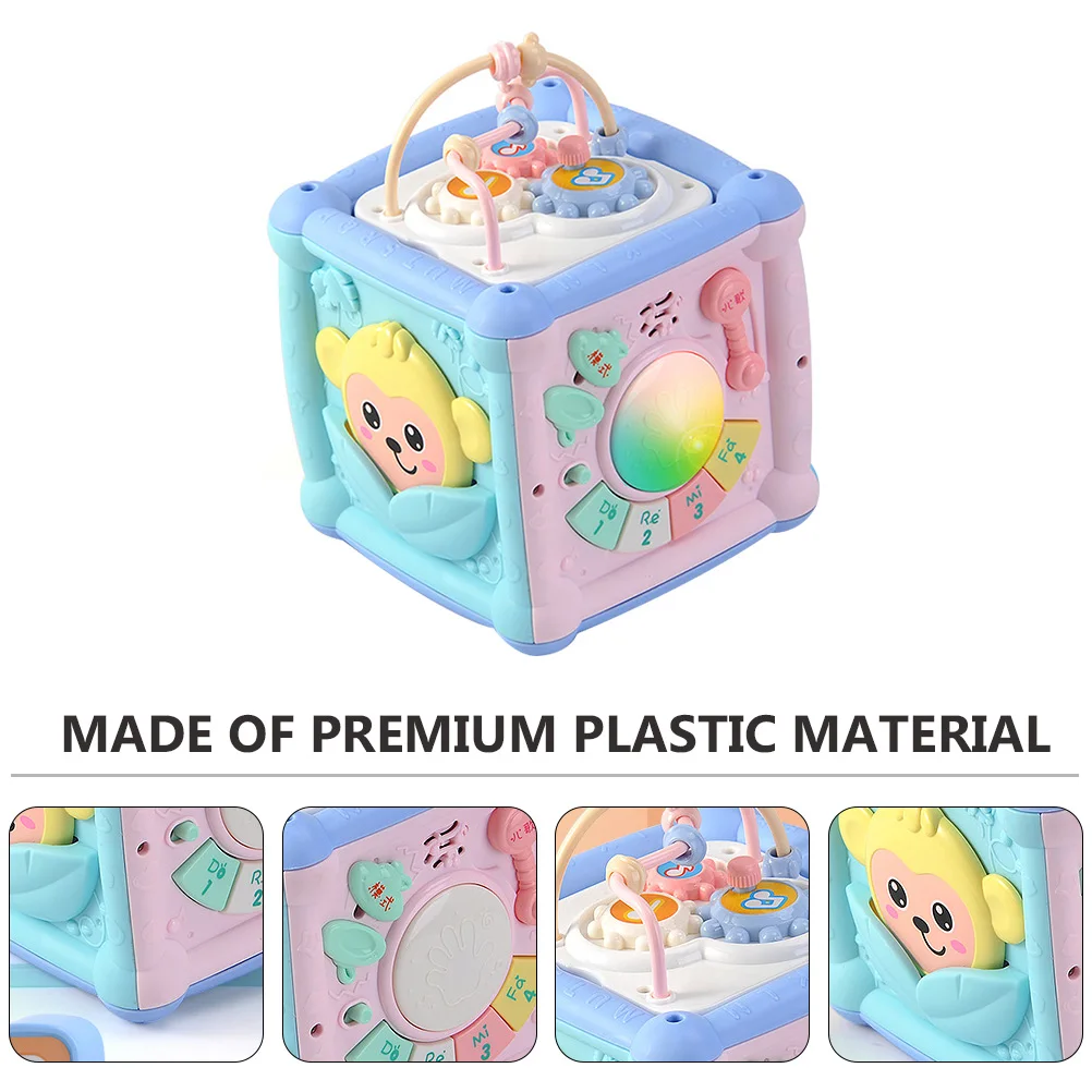 

Sound and Light Six-sided Drum Toy Kids Hand Knock Plaything Meaningful Educational Abs