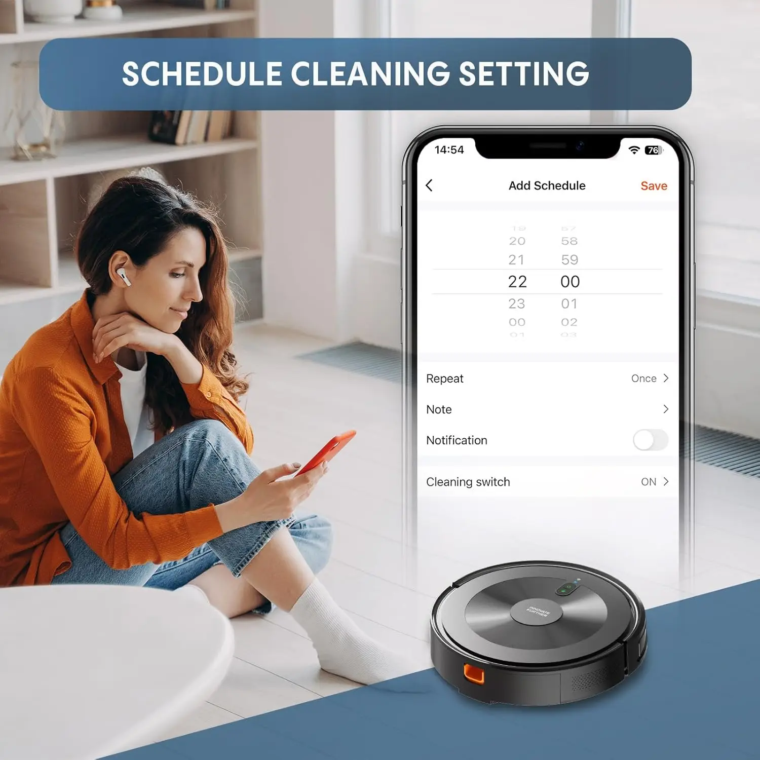 Robot Vacuum and Mop: 2-In-1 Robot Vacuum Cleaner 2500Pa Strong Suction & Tangle-Free & Alexa/APP Control & Schedule Cleaning