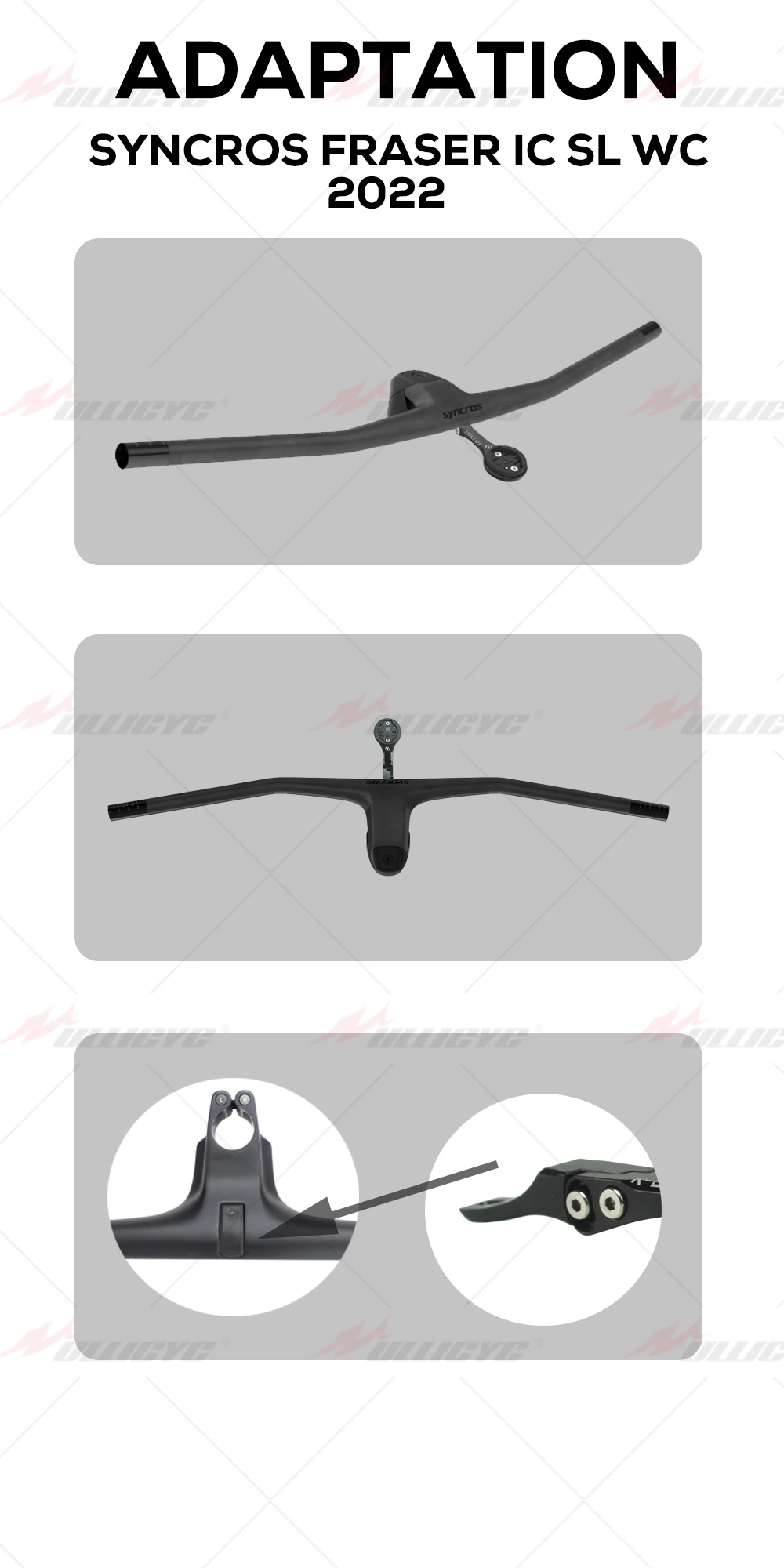 Syncros Addict RC Integrierte Lenker-Computerhalterung GPS/Garmin/Bryton/Wahoo Halterung Creston Ic Sl – Detail 4