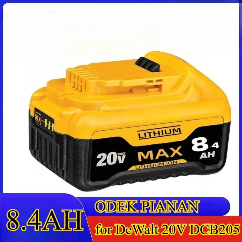 

Сменный аккумулятор емкостью 8400 мАч для аккумуляторной дрели DeWalt 20 В DCB205, совместимый с литий-ионным аккумулятором 18650 для электроинструмента большой емкости