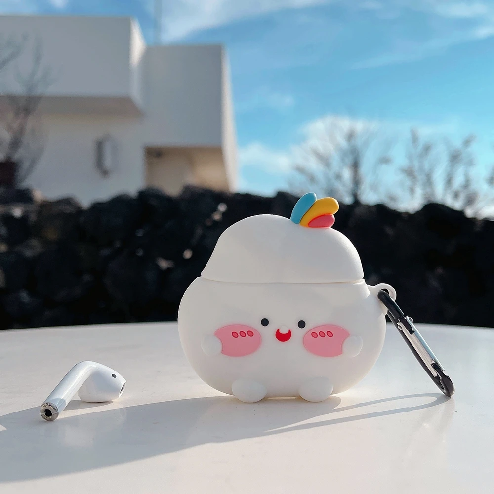 New 3D Cute Cartoon Kawaii Fun Creative Cloud Wireless Bluetooth Headset Cover For Airpods pro 2 1 3 Soft Silicone Airpods Case