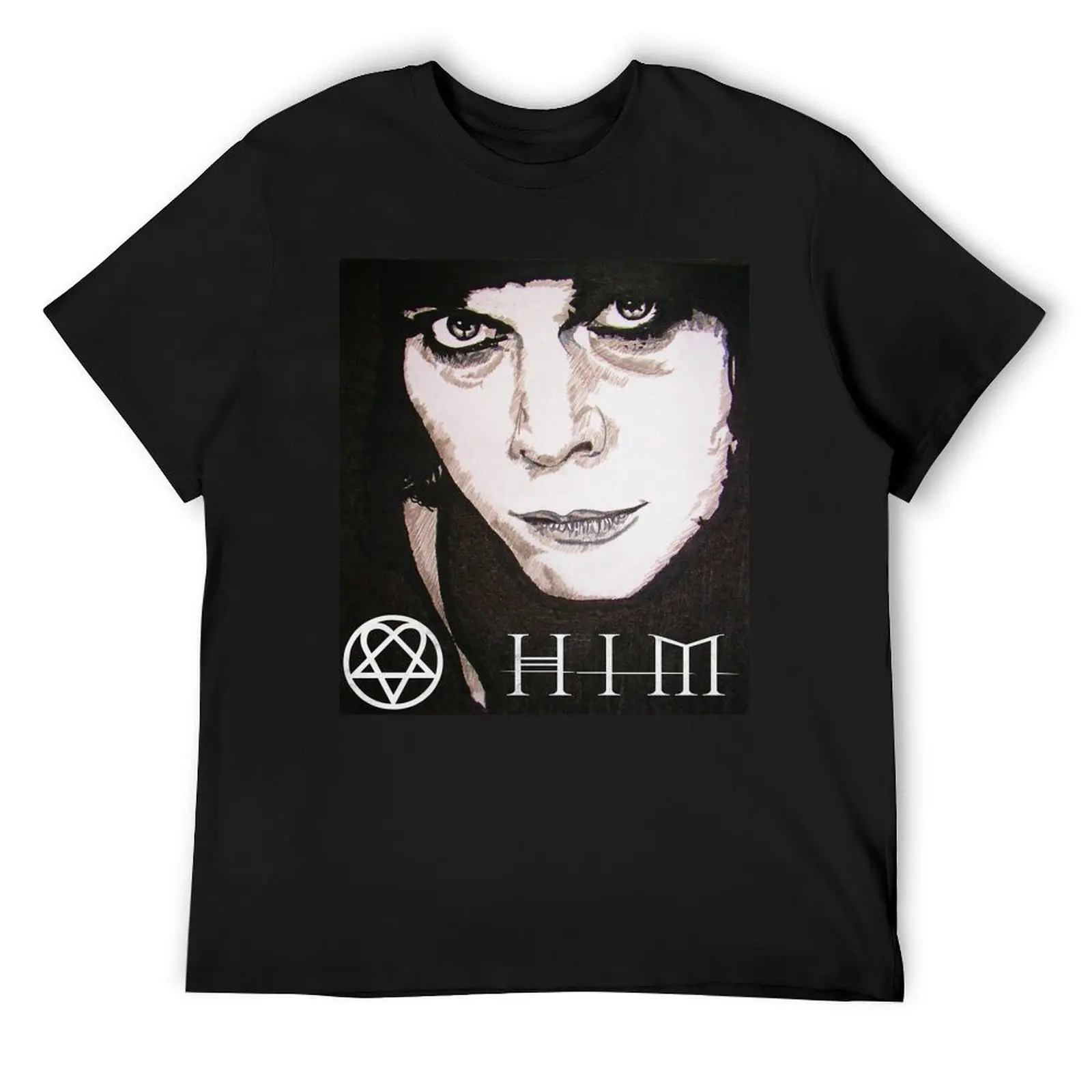 

Ville Valo HIM T-Shirt Short sleeve tee boys animal print summer 2025 mens fashion