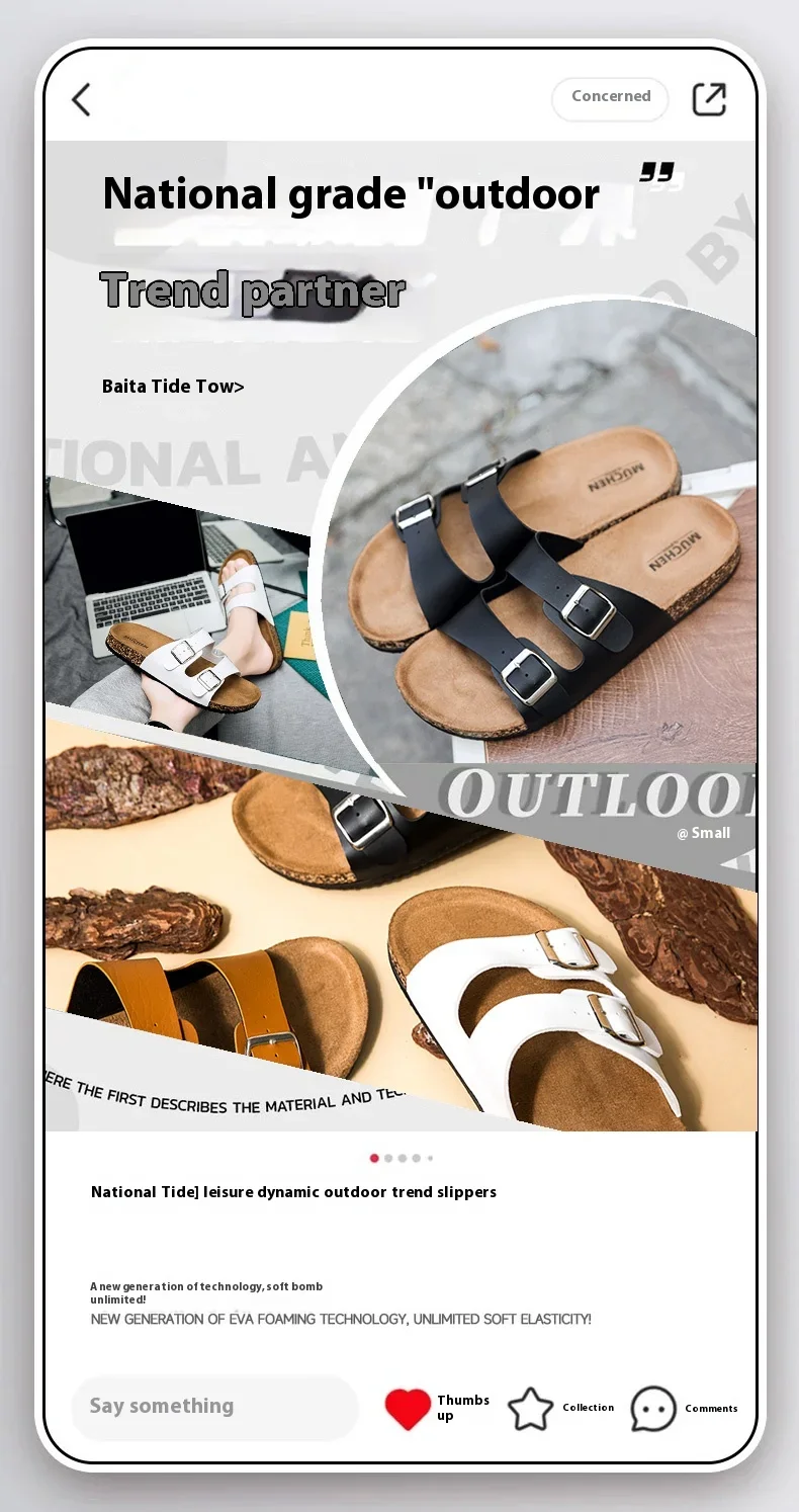 Neue klassische Kork-Flip-Flops für Herren und Damen – grenzüberschreitender Außenhandel, Partner-Outdoor-Slipper – Detail 2
