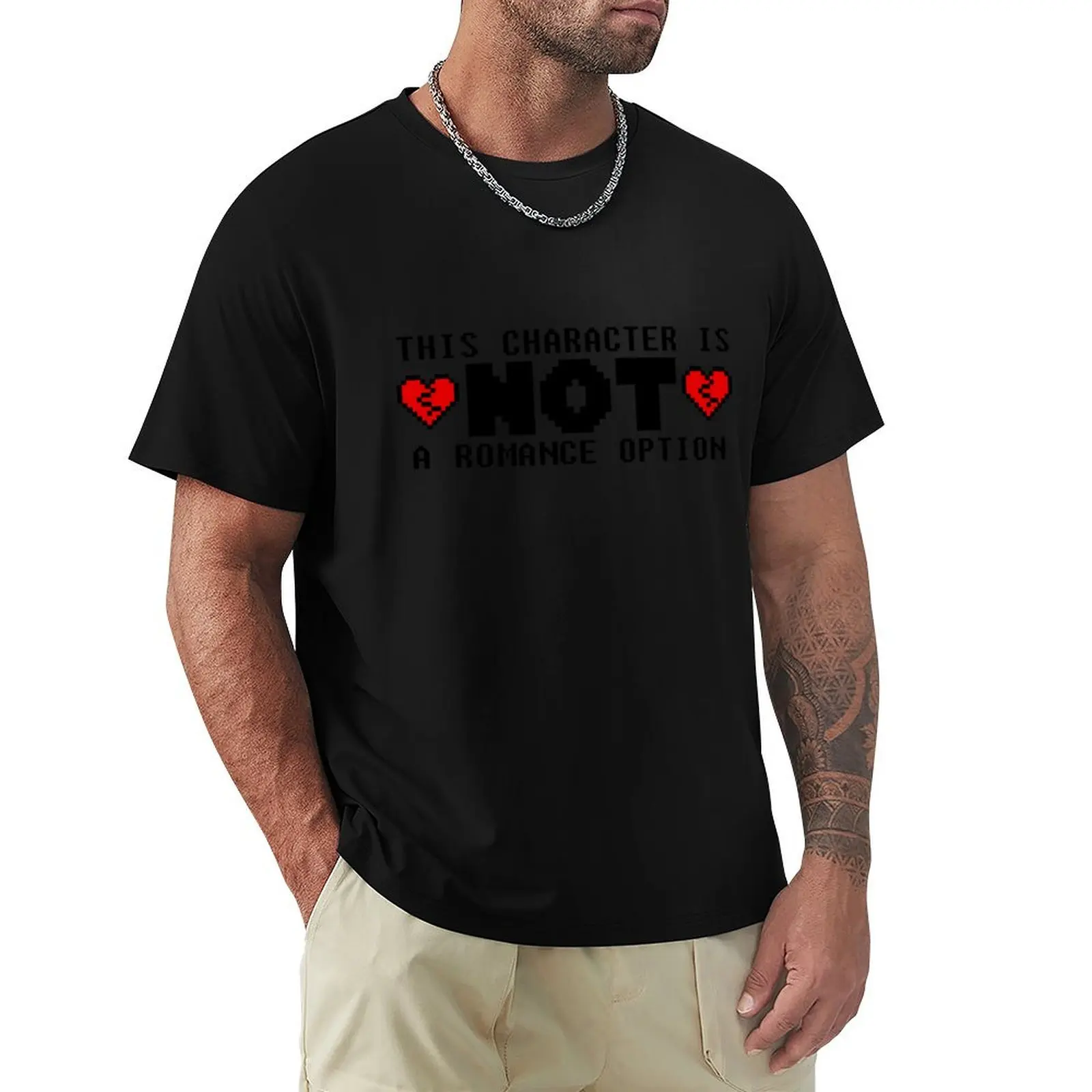 Not a Romance Option (Heart) T-Shirt Fitness Quick Dry Short Sleeve Top