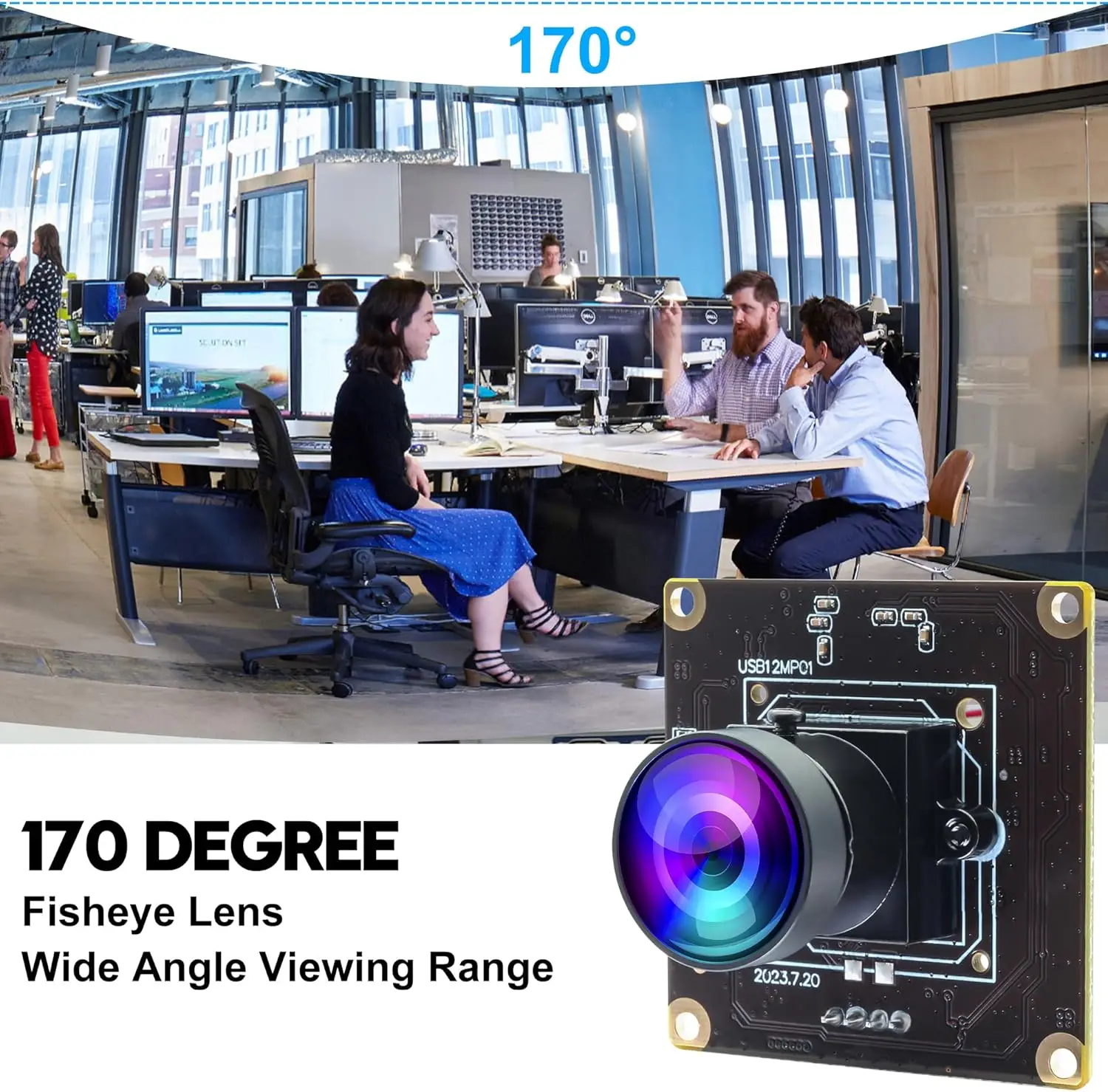 ELP 12MP Fisheye USB Camera High Speed 1080P 120FPS Industrial Wide Angle Camera Module With 170 Degree Lens Sony IMX577 Webcam