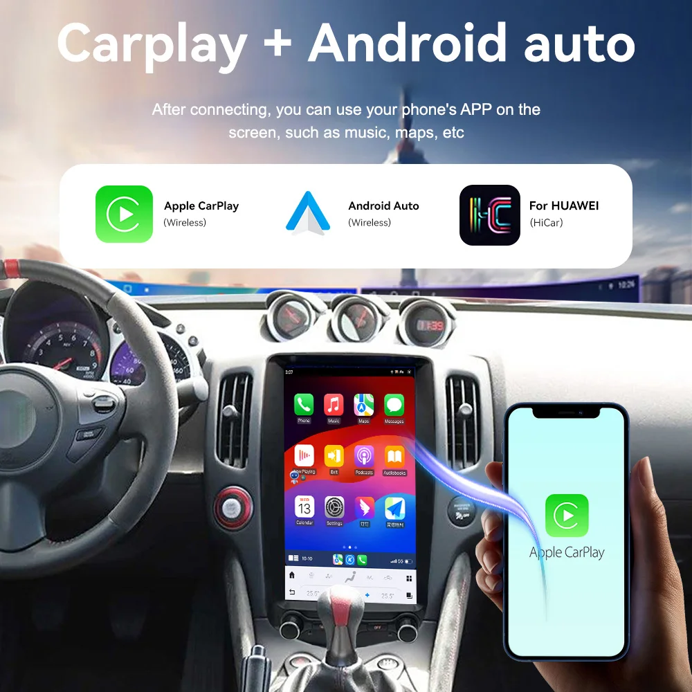 13.8 Inch Car Radio For Nissan 370Z 2009 - 2021 Android 13 Multimedia Automotive Stereo GPS Navigation Auto Carplay Head Unit