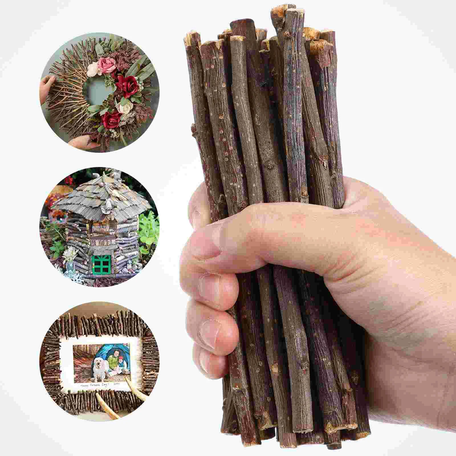 40 Pcs Photography Props Dry Branches Decor Natural Sticks Decoration DIY Crafts Log Wood Manual Wooden for