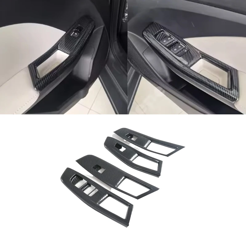 LHD RHD لـ MG3 Hybrid 2024 2025 ABS ألياف الكربون باب السيارة مسند الذراع نافذة التبديل زر رفع لوحة الإطار الملحقات