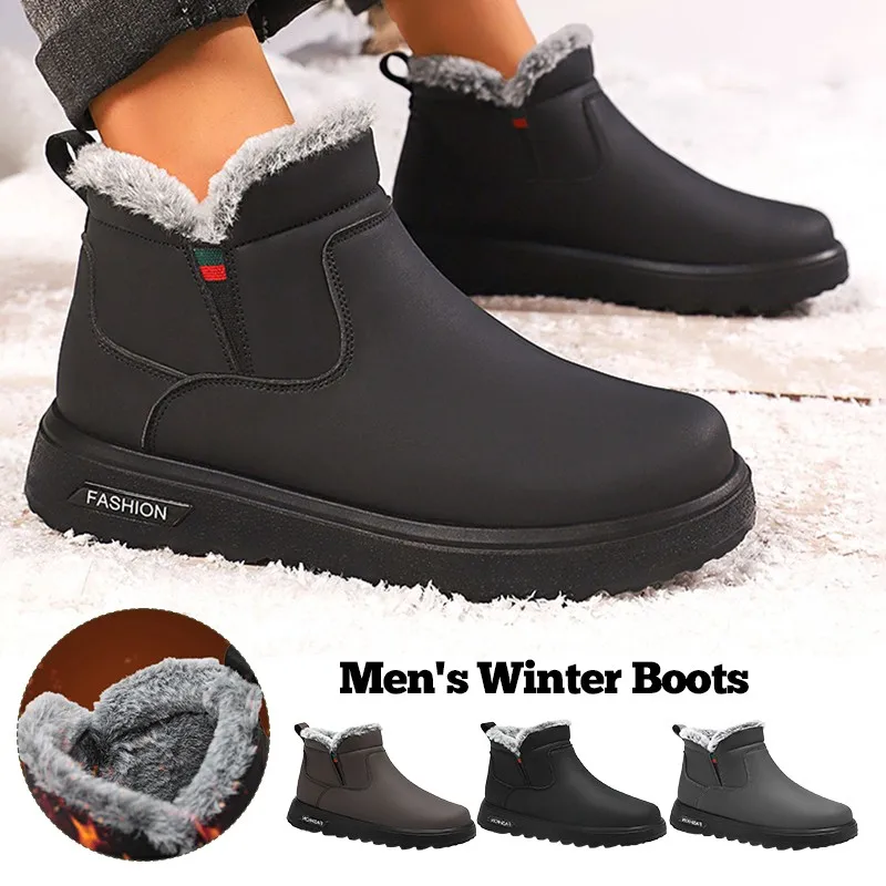 Männer Winter Stiefel Wasserdicht Warm Halten Winter Plüsch Schnee Stiefel Männer Schuhe Warme Männer Schuhe Wasserdicht Nicht-Slip Plüsch stiefel Neue