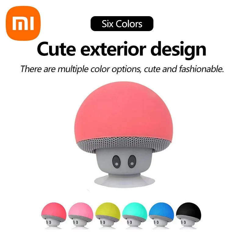 Xiaomi Mini Mushroom Bluetooth Speaker Wireless Suction Cup Portable Smart Speaker Waterproof Bathroom Speaker for Phones