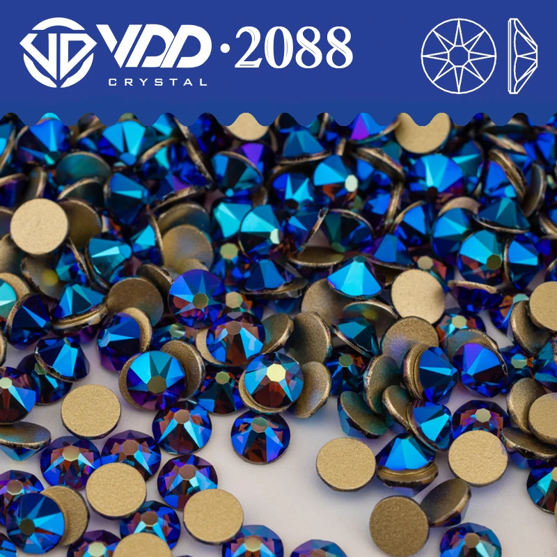 VDD 098 Tanzanite AB SS16-SS30 High Quality AAAAA 2088 Rhinestones Crystal Flatback 16cut Stones For DIY Nail Art Accessories