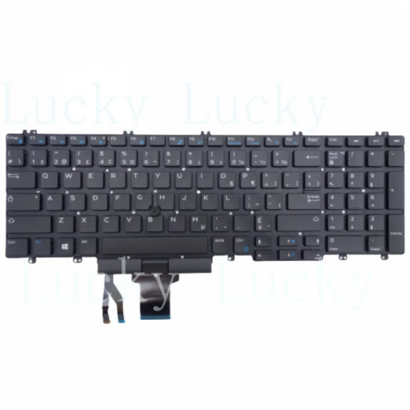 

f NEW for Dell Precision 7530 7730 Laptop French Canadian Keyboard 295R8