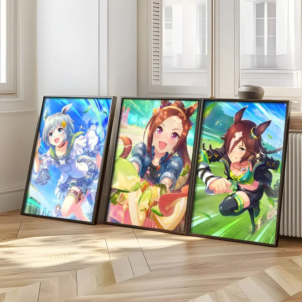 لعبة أنيمي U-Uma Musume Pretty DerbyS ملصق لغرفة المعيشة، غرفة النوم، في الهواء الطلق، بار، المدخل بار جدار الفن يطبع الديكور الهدايا