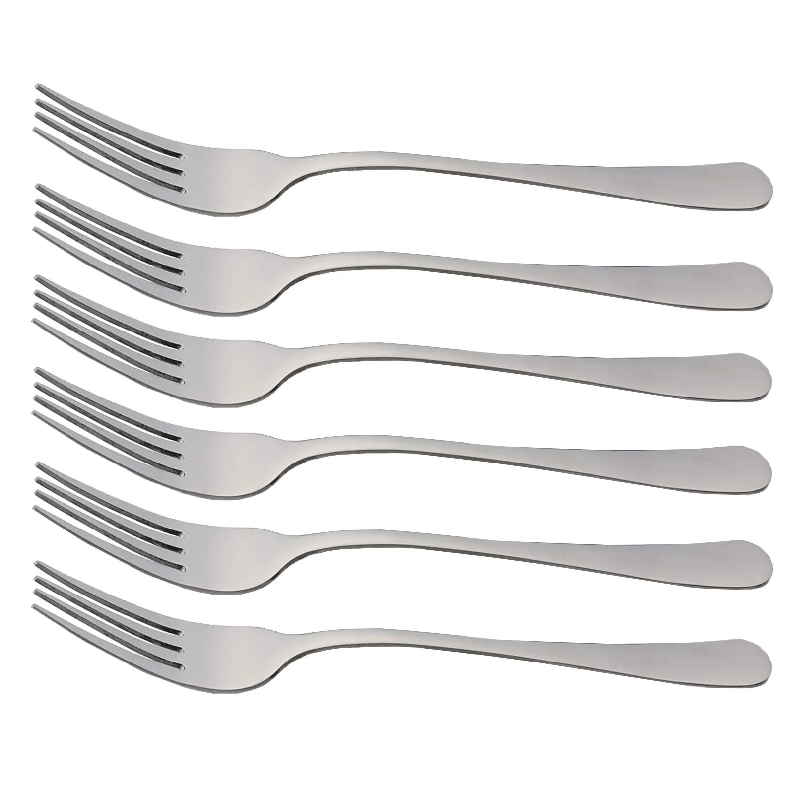 12 pieces containing food grade silverware cutlery set, metal fork silverware set, portable dessert salad fruit pasta fork