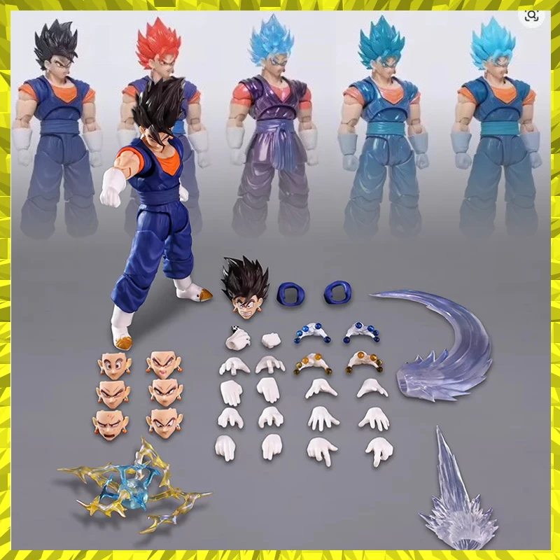 

YGMW Studio OC Toys Dragon Ball Z SHF Super Saiyan Fusion Warrior SSJ Veggetoo Son Goku Vegito 3.0 Anime Action Figure Model toy