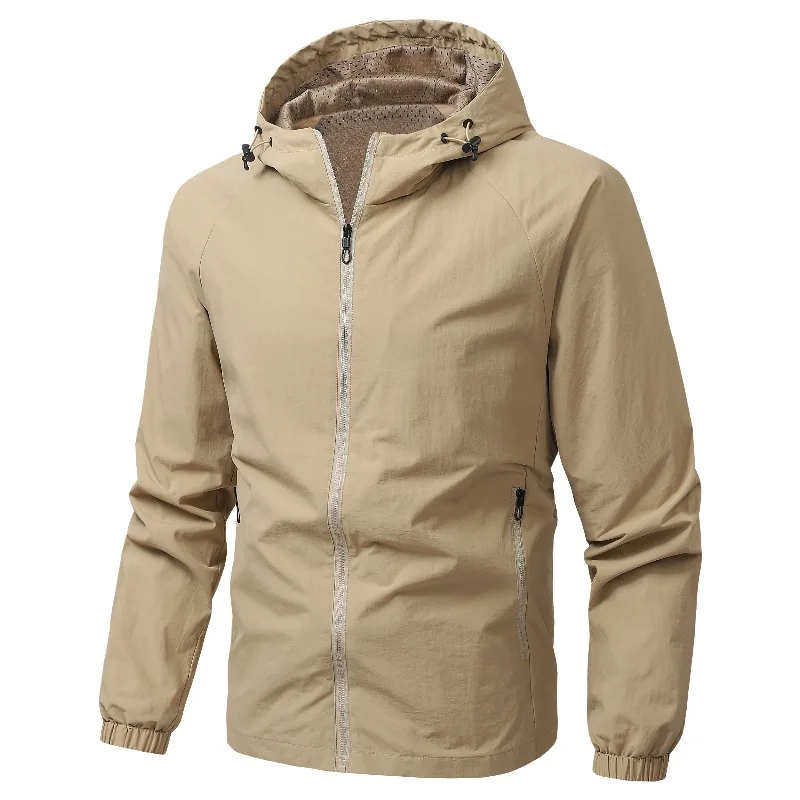 Chaqueta Primavera Hombre Impermeable Cortavientos - usage example