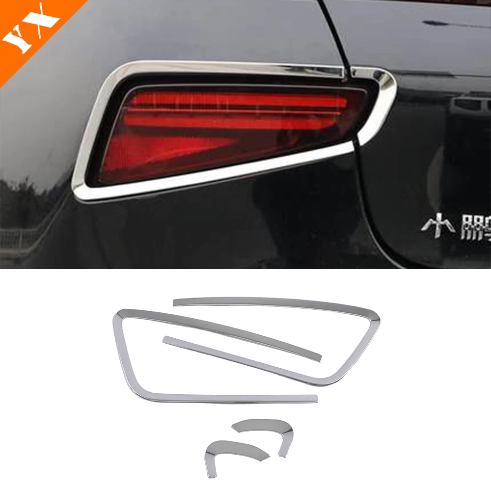 

Stainless Car Front Rear Fog Light Lamp Trim Rear Brake Light Sticker Cover Accessories Garnish For Xpeng X peng P 7 2020-2023