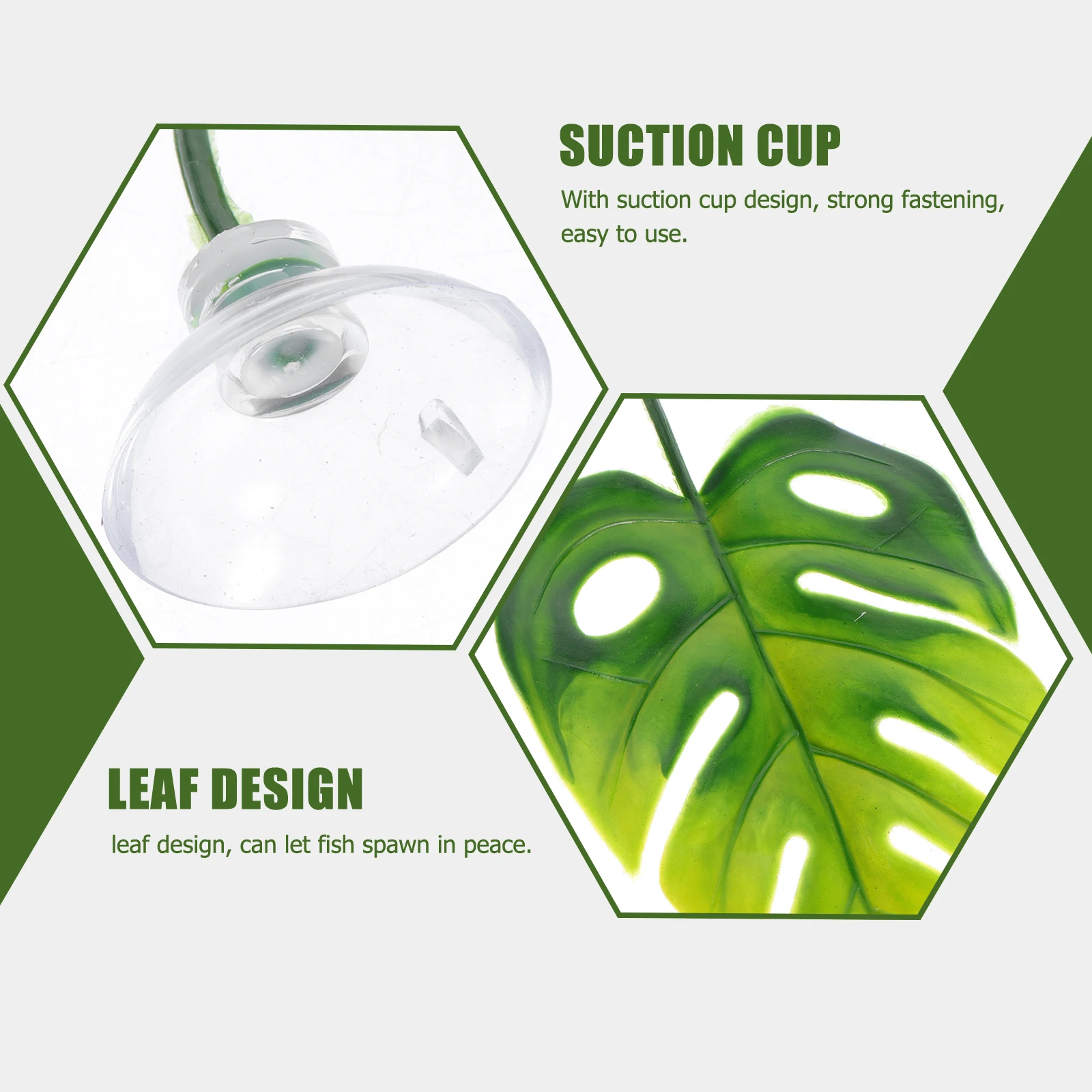 

6pcs Decors Wear-Resistant Leaves Decorative Artificial Leaves Fish Accessory Household Aquarium Decor Supply Sucker Betta