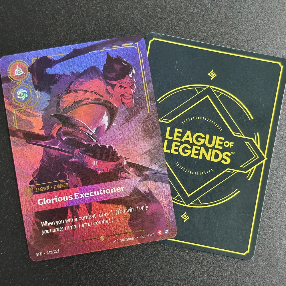 Tarjeta Coleccionable DIY de League of Legends en Inglés con Irelia, Draven, Azir, Rek'sai, Fiora, Ezreal, Jax, Ornn, Sivir, Renata Glasc, SFD