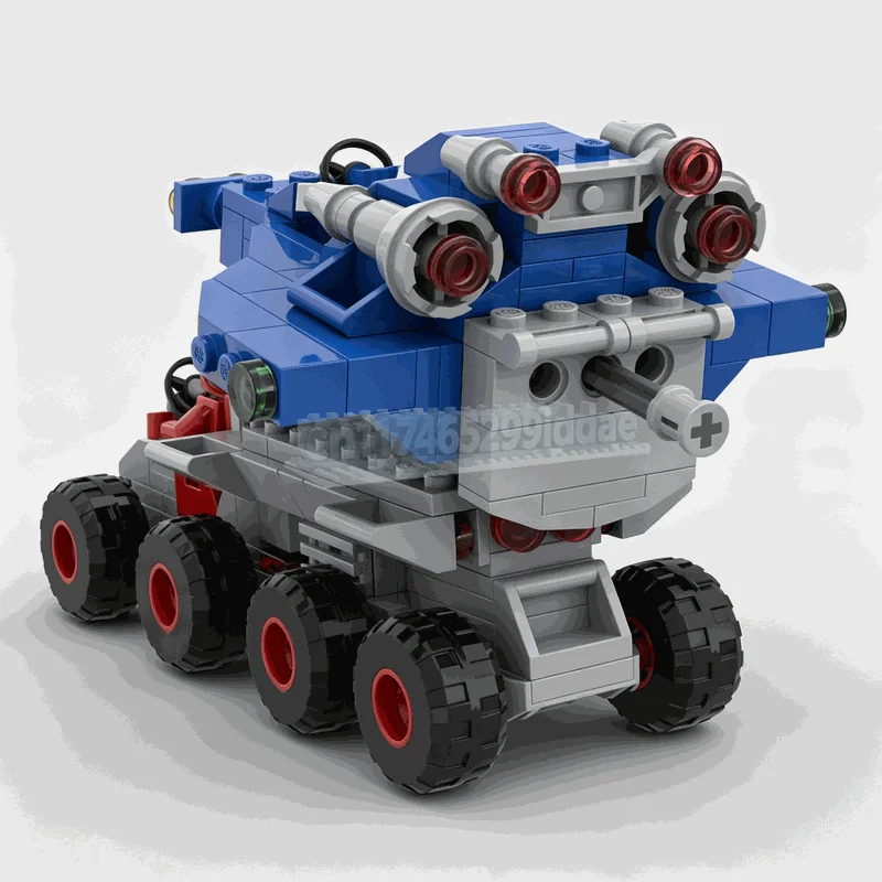 206PCS Space Rover Spaceship Launch Truck MOC Building Blocks Sci-Fi Exploration Vehicle DIY Assemble Brick Collection Toy Gift