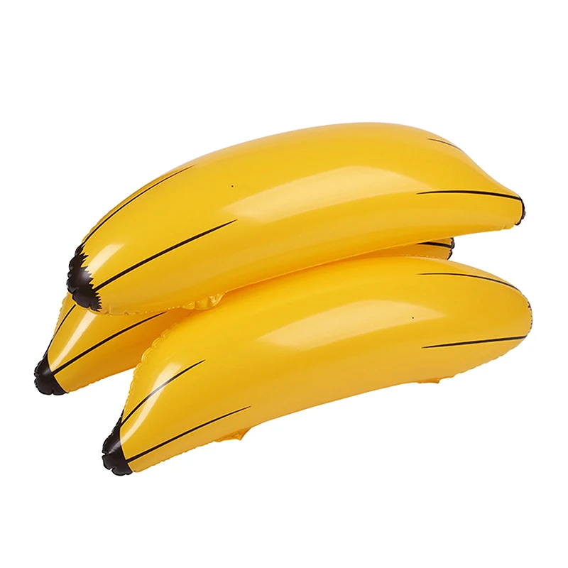 3pc Inflatable Banana 60cm Fake Banana Fruit Props Inflatable Toys Bachelorette Party Games Toss Ring Toy