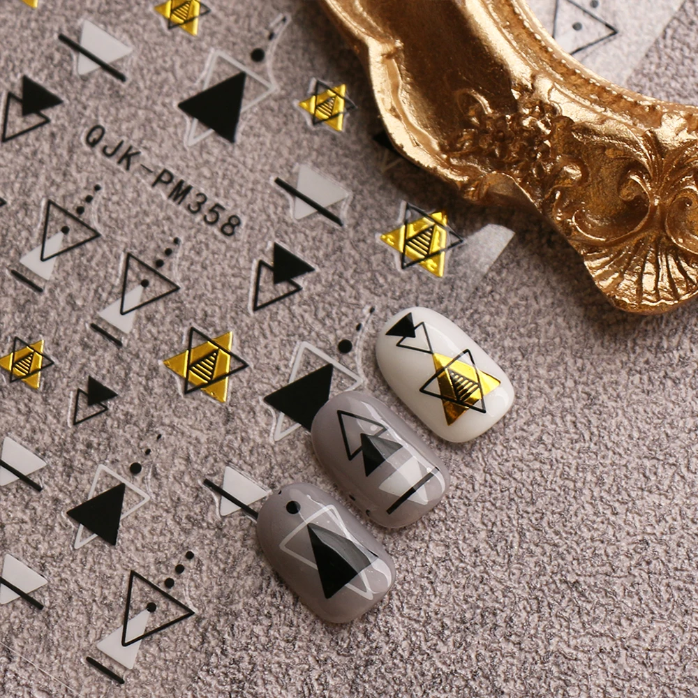 2 Stück schwarze goldene Linie – Nail Art Leopard Bewertung und Preis