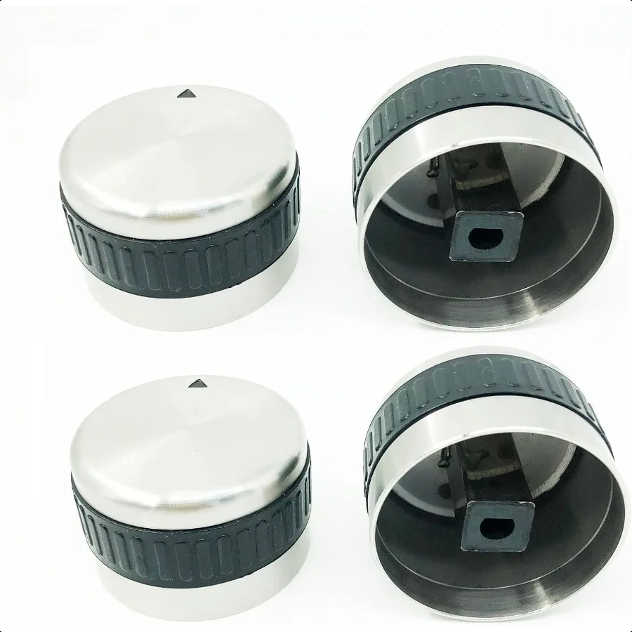 

Stainl Steel 304 Gas Grill Control Knob 4 Pack Gas Burner Replacement Knobs Fits BBQ Gas Grills with 8 mm D Shaped Vae Stem