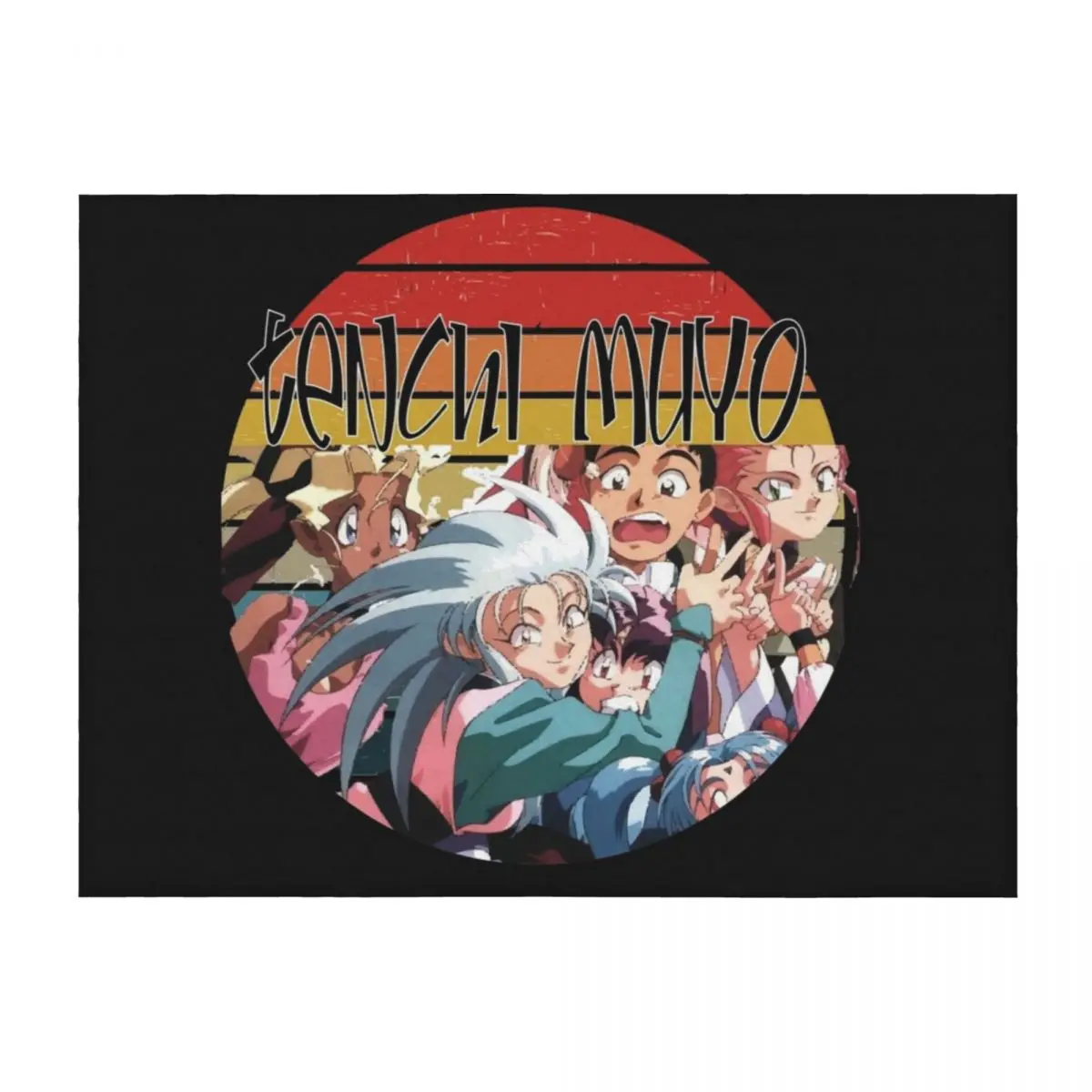 

Tenchi Muyo Vintage - Vaporwave Ryoko Throw Blanket wednesday Vintage Winter beds Decorative Beds Blankets