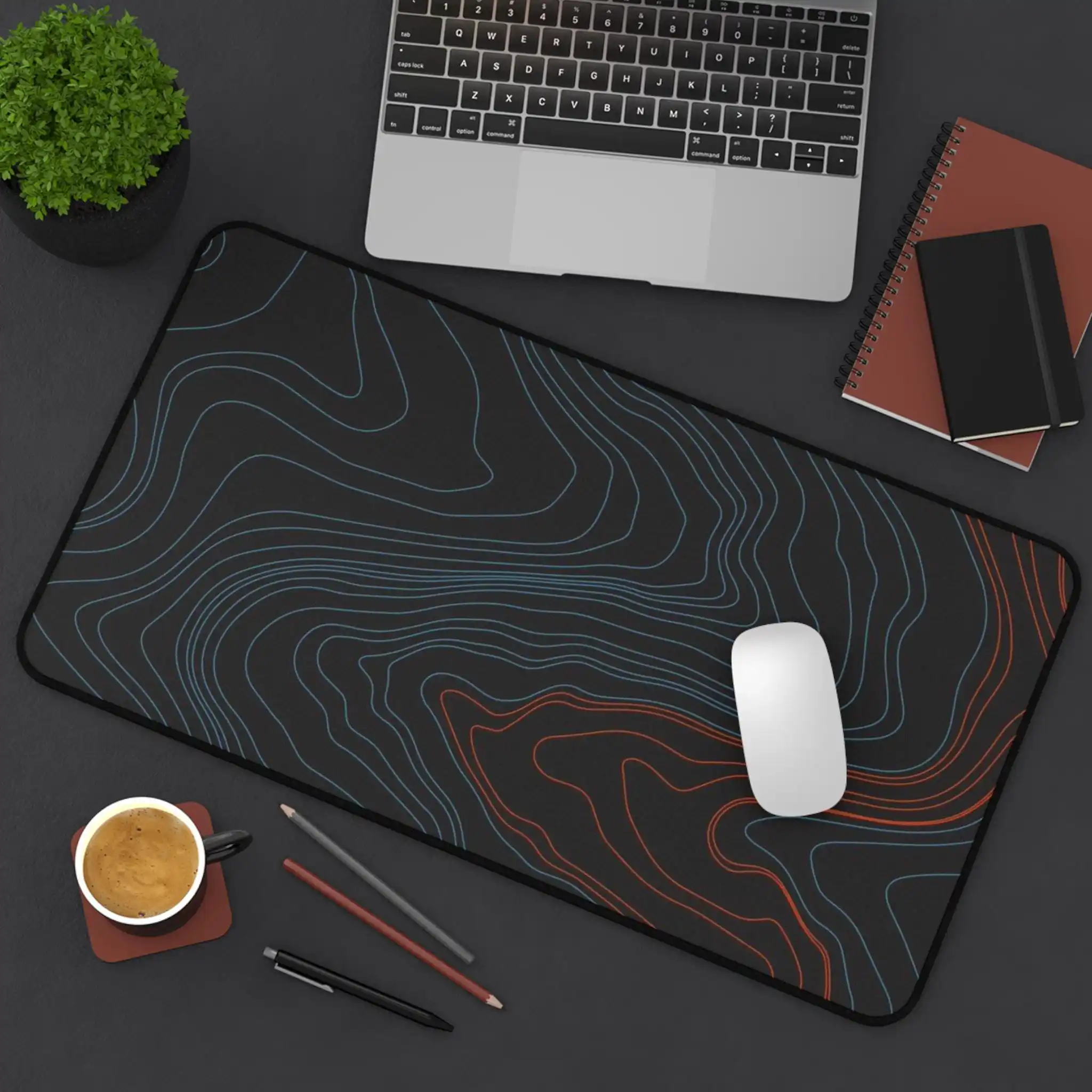 

Modern Map-pattern Desk Mat, Minimalist Work Surface Protector, Non-slip and Waterproof Mouse Pad, A Perfect Gift for Friends