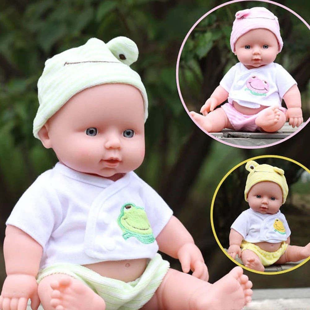 30cm Simulation Baby Dolls Children's Company Toy Soft Elastic Realistic Dress Up Doll Set Movable Smooth Prepregnancy Education