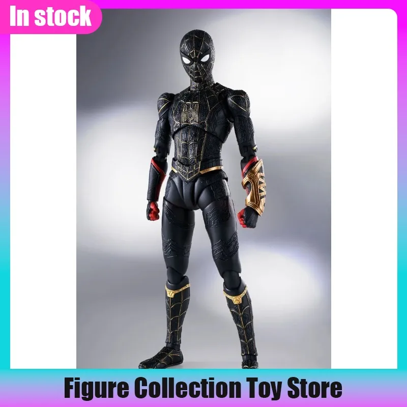 Original Shf Marvel Spiderman No Way Home Black & Gold Suit Collection Action Figure Toy Decoration Model Limited Collections - view 6
