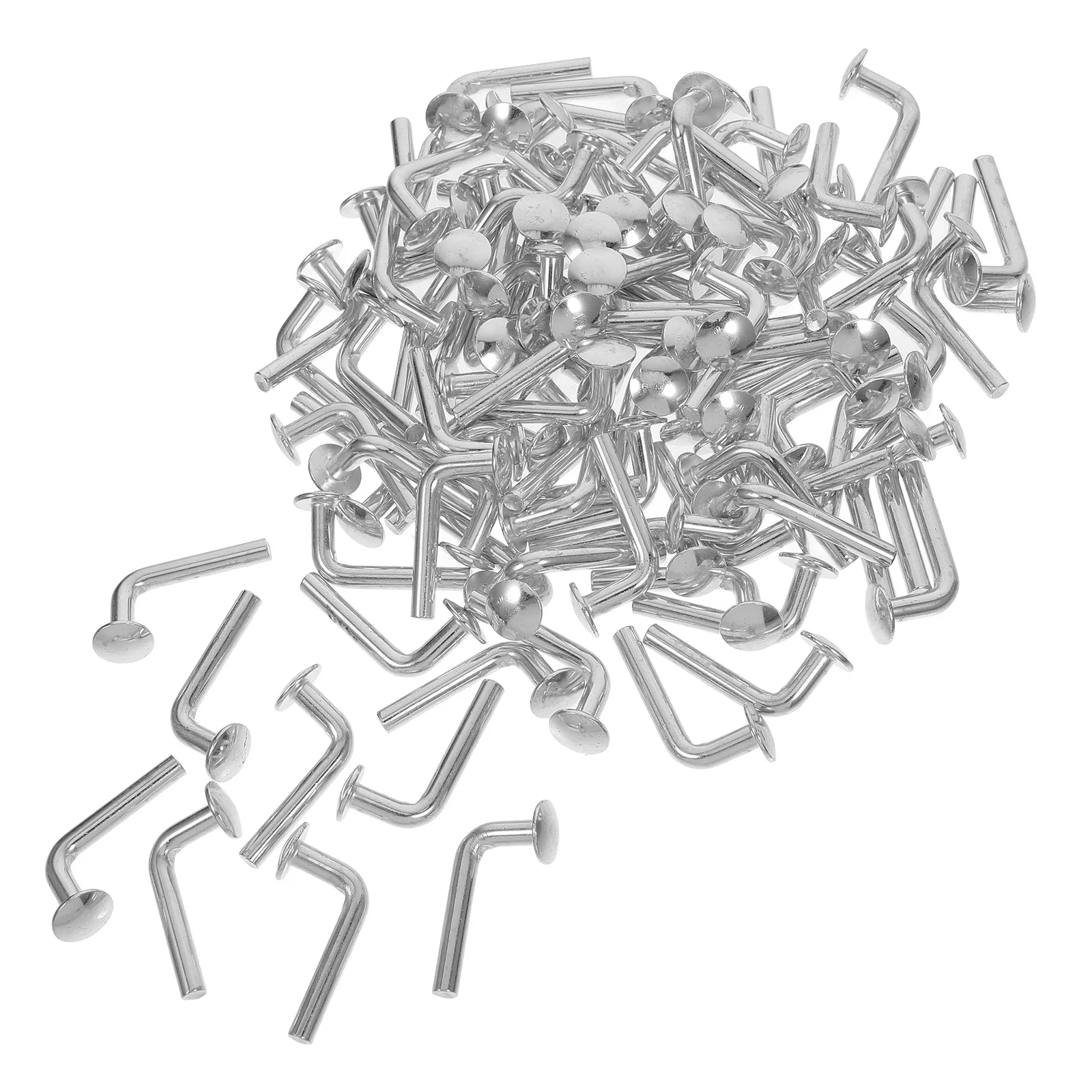 

100pcs Galvanized L-Shaped M5 5mm Diameter Iron Material RustProof Safety Pallet Rack Drop Shelving